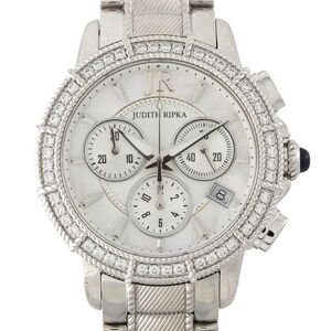 Judith Ripka Chronograph Stainless Steel Diamonique Watch